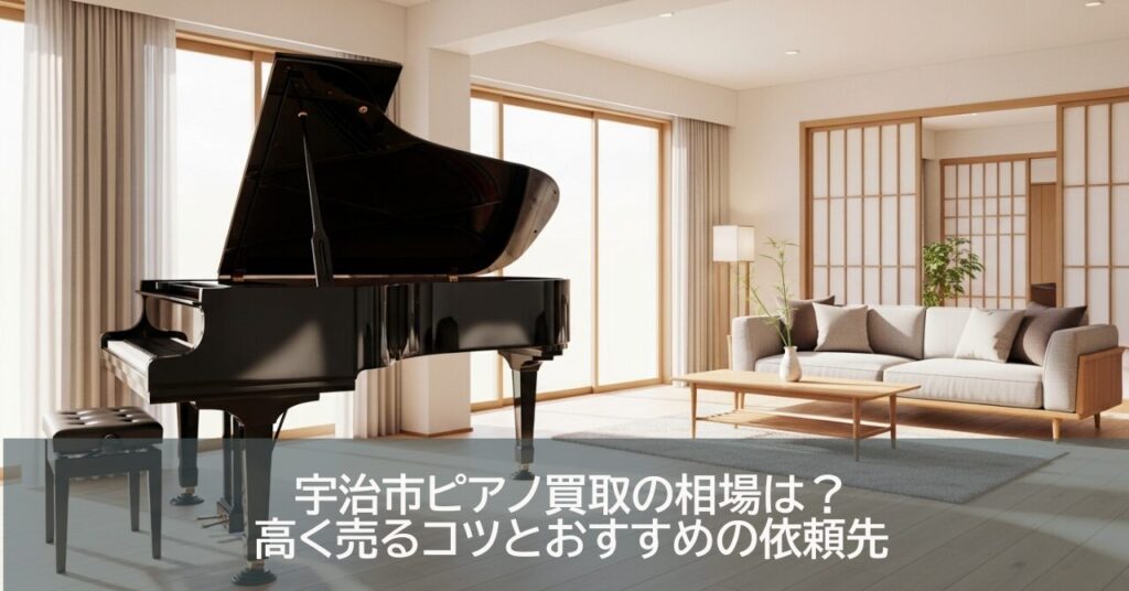 宇治市ピアノ買取の相場は？高く売るコツとおすすめの依頼先