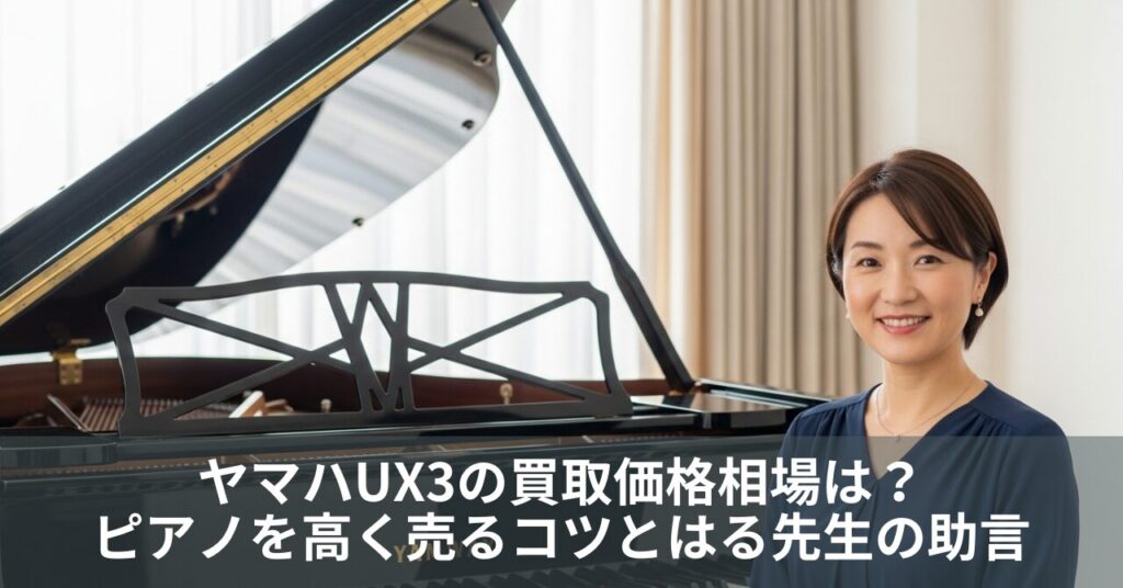 ヤマハUX3の買取価格相場は？ピアノを高く売るコツとはる先生の助言