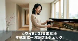 カワイBL-31買取相場|年式確認→減額防止チェック