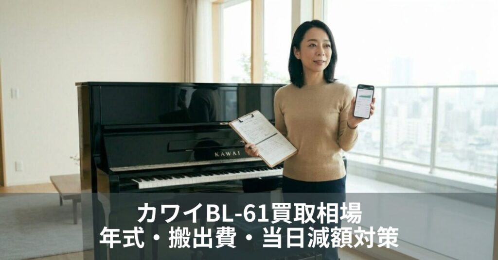 カワイBL-61買取相場｜年式・搬出費・当日減額対策