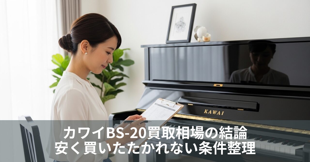 カワイBS-20買取相場の結論｜安く買いたたかれない条件整理