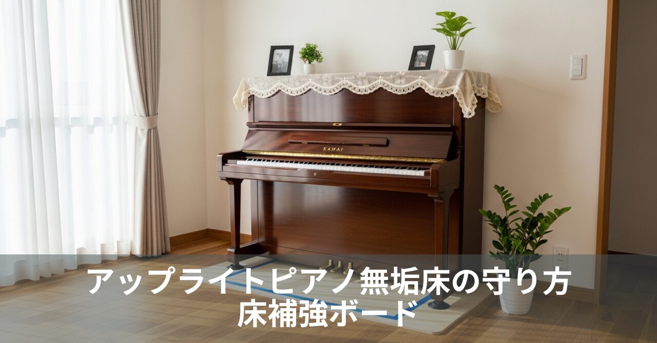 アップライトピアノ無垢床の守り方｜床補強ボード