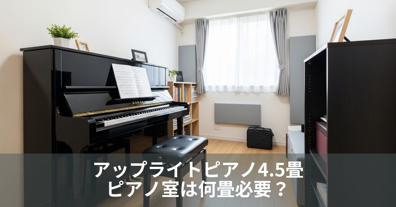 アップライトピアノ4.5畳｜ピアノ室は何畳必要？