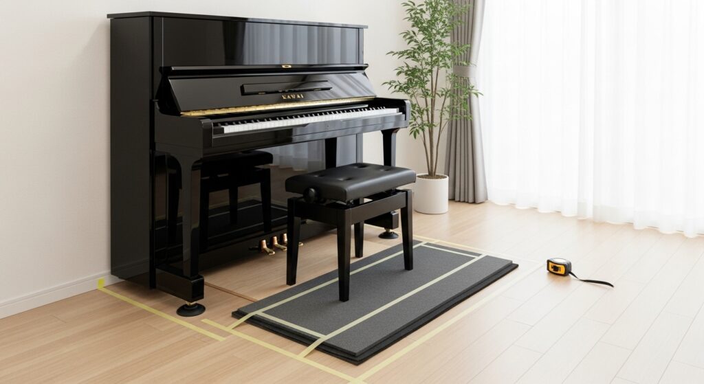 アップライトピアノ4.5畳の設置と工夫