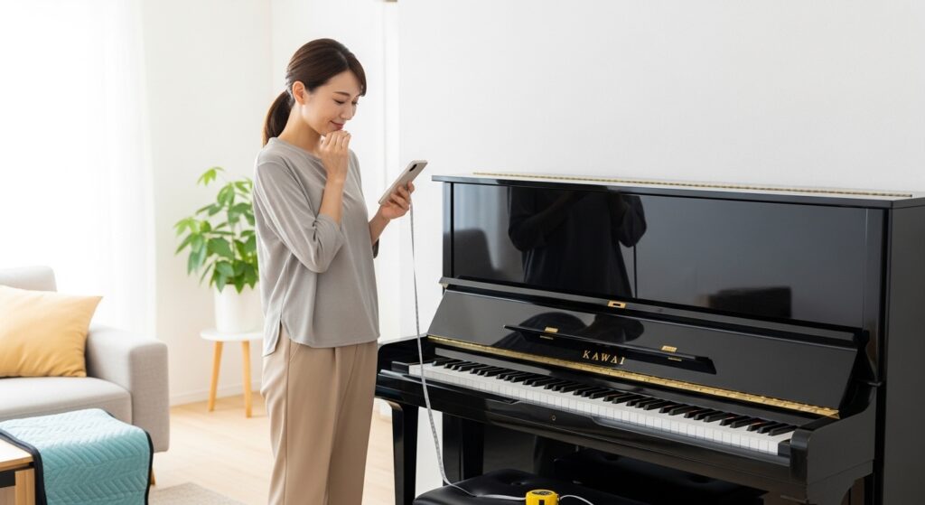 アップライトピアノ机代わりの解決は売却