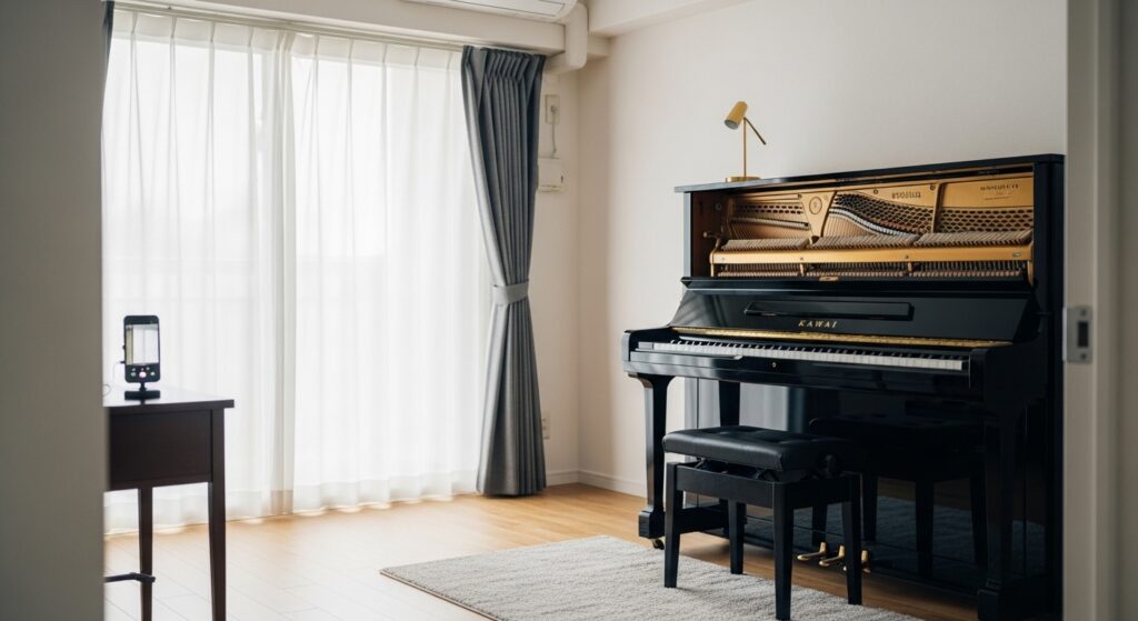 アップライトピアノ蓋を開けて弾く悩み解決