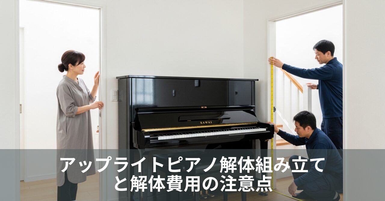 アップライトピアノ解体組み立てと解体費用の注意点