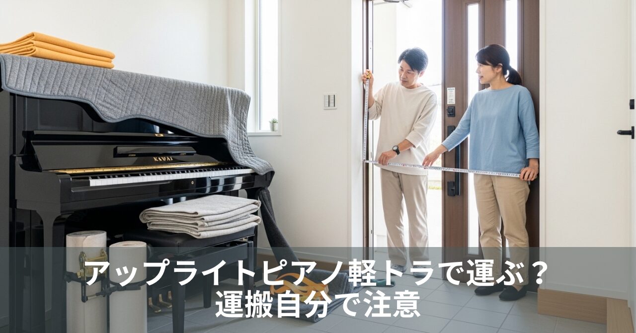 アップライトピアノ軽トラで運ぶ？運搬自分で注意