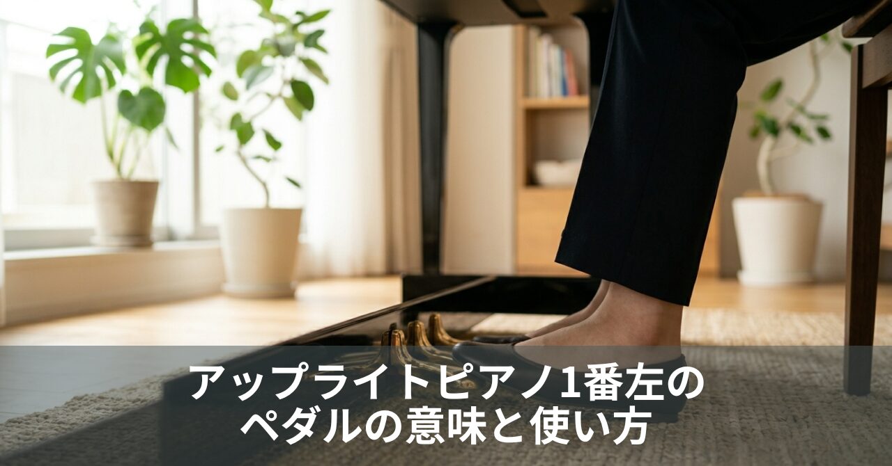 アップライトピアノ1番左のペダルの意味と使い方