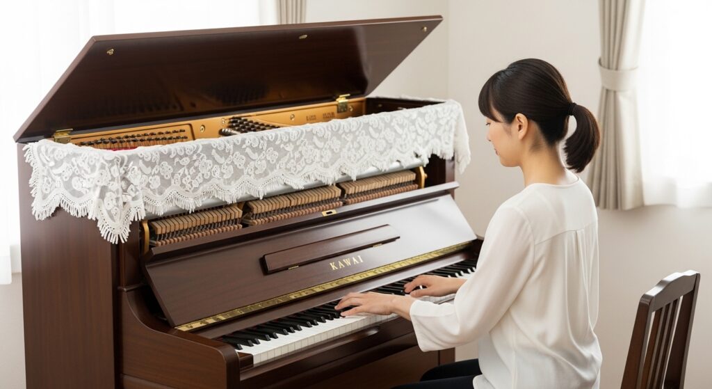 アップライトピアノ蓋開けっ放しの基本