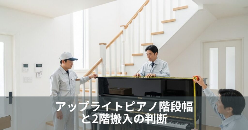 アップライトピアノ階段幅と2階搬入の判断