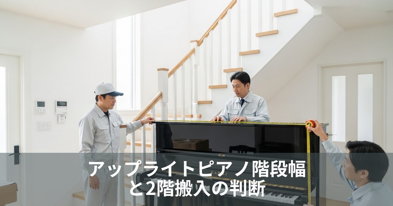 アップライトピアノ階段幅と2階搬入の判断
