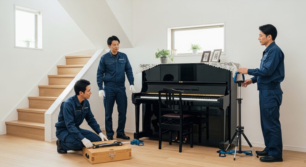 アップライトピアノ階段幅と対処法