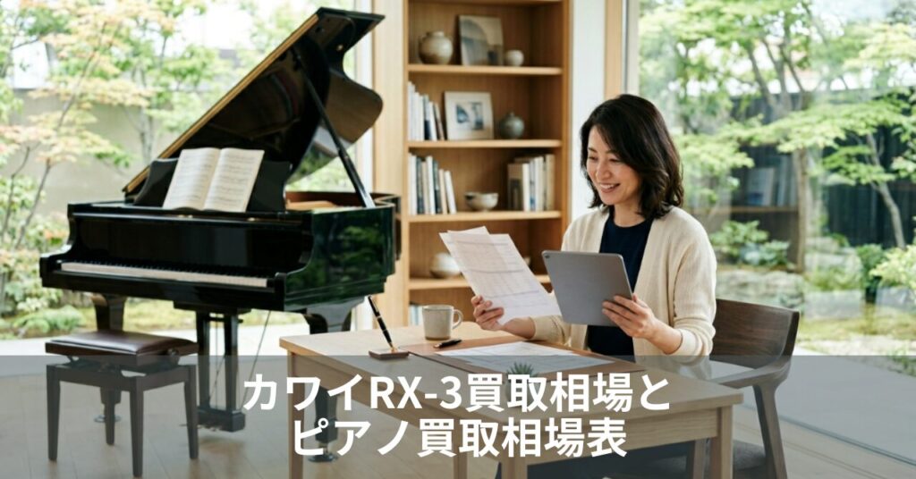 カワイRX-3買取相場とピアノ買取相場表