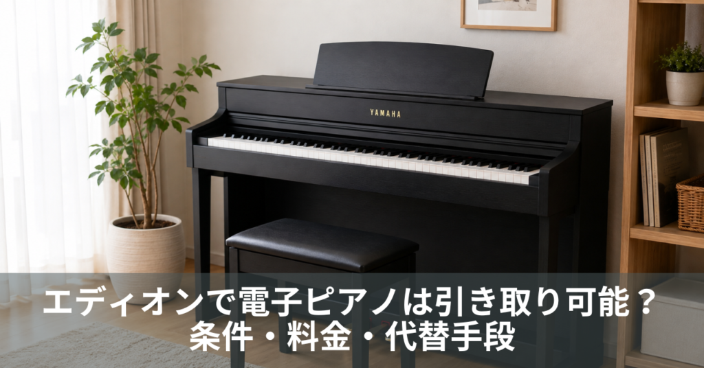 エディオンで電子ピアノは引き取り可能？条件・料金・代替手段