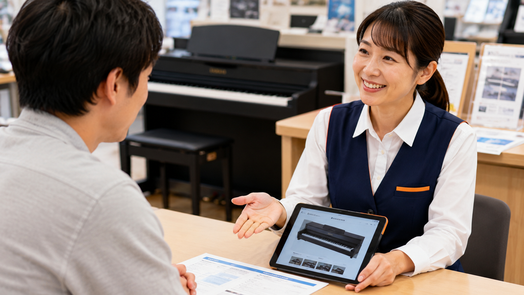 電子ピアノの回収と査定条件を比較する店舗相談