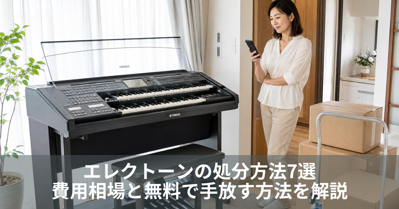 エレクトーンの処分方法7選|費用相場と無料で手放す方法を解説