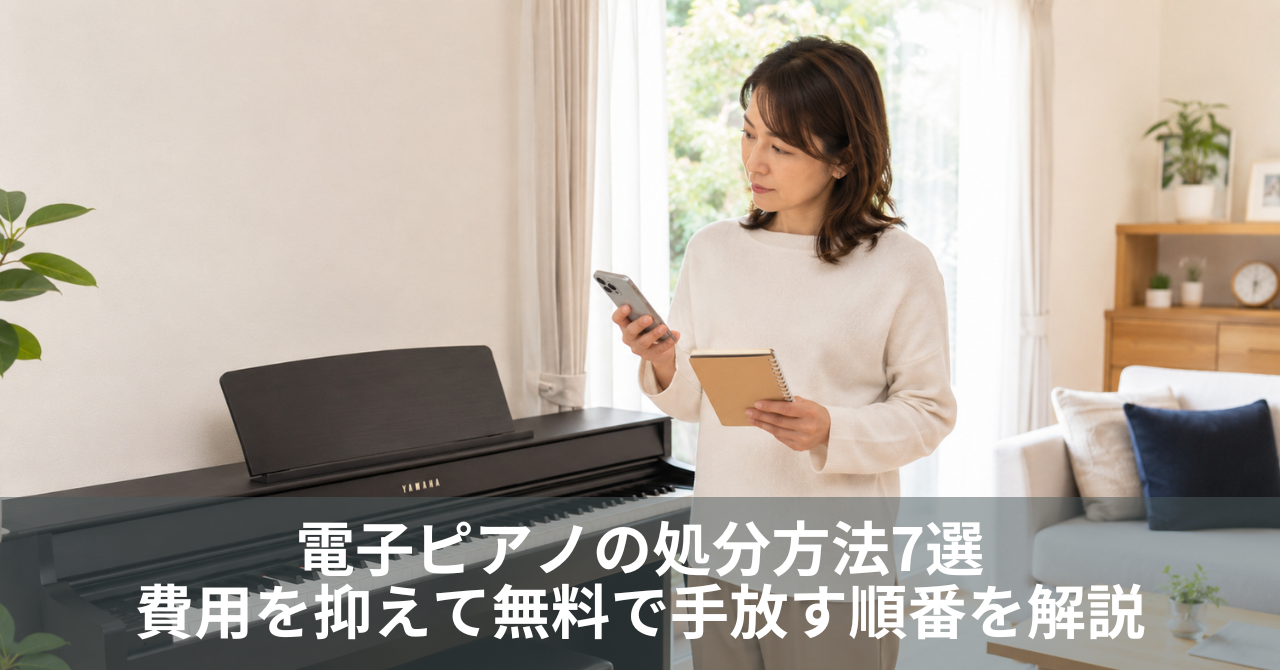 電子ピアノの処分方法7選|費用を抑えて無料で手放す順番を解説