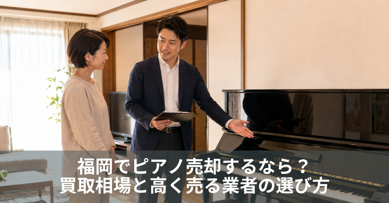 福岡でピアノ売却するなら?買取相場と高く売る業者の選び方