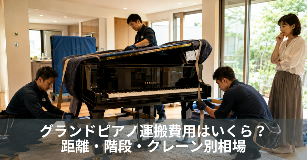 グランドピアノ運搬費用はいくら？距離・階段・クレーン別相場