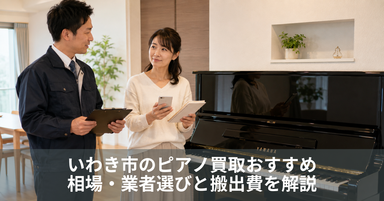 いわき市でYAMAHAピアノの買取査定を相談する女性