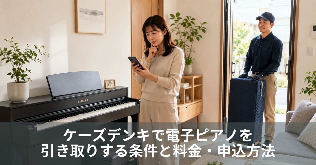 ケーズデンキで電子ピアノを引き取りする条件と料金・申込方法