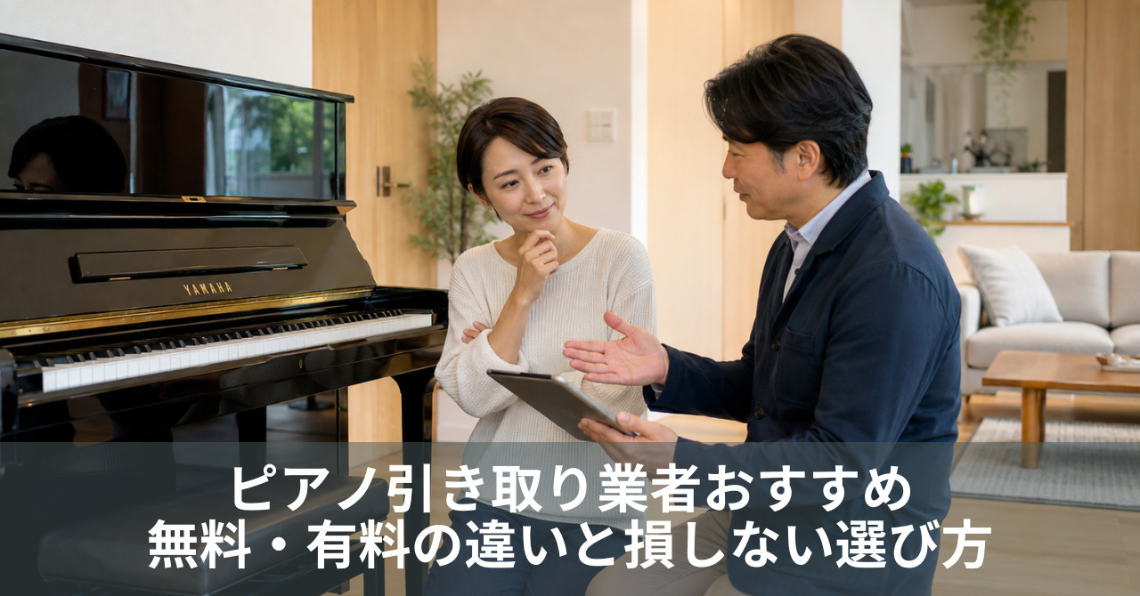 ピアノ引き取り業者について専門スタッフに相談する女性