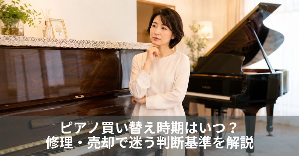 ピアノ買い替え時期はいつ？修理・売却で迷う判断基準を解説