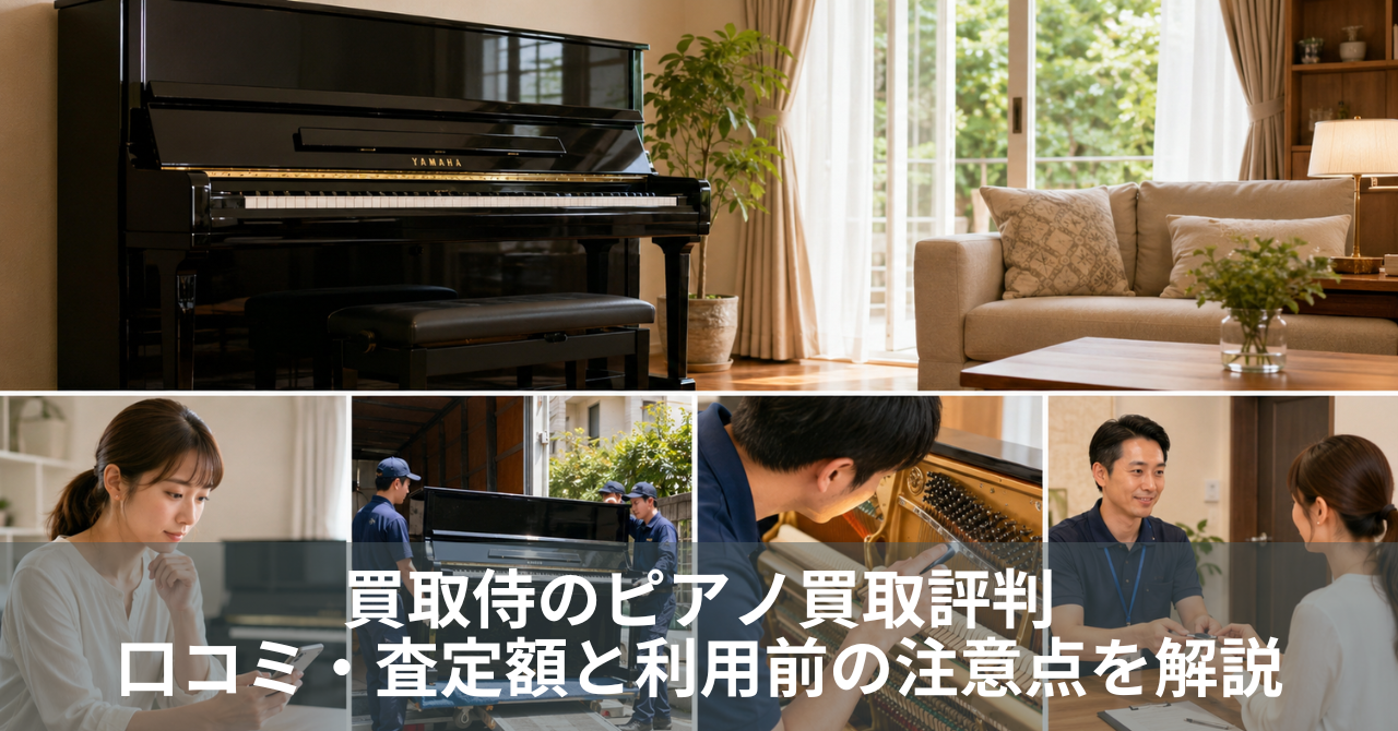 買取侍のピアノ買取評判や査定・搬出を検討するイメージ