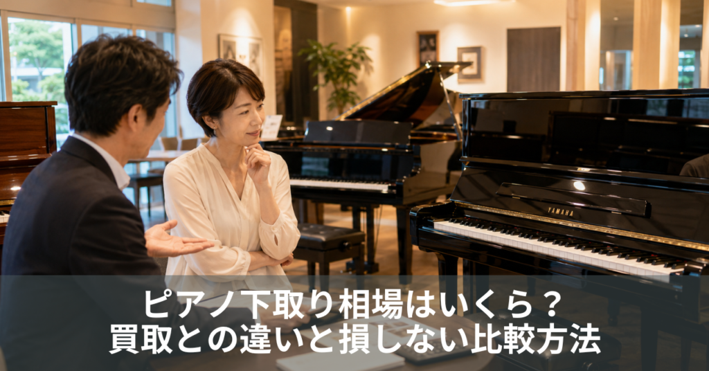 ピアノ下取り相場はいくら？買取との違いと損しない比較方法
