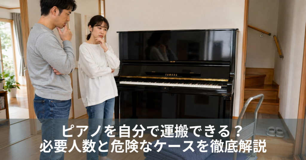 ピアノを自分で運搬できる？必要人数と危険なケースを徹底解説