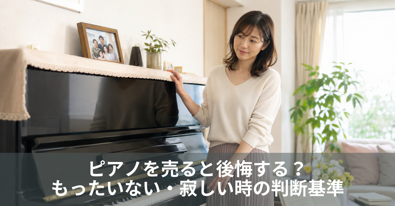 ピアノを売ると後悔する?もったいない・寂しい時の判断基準