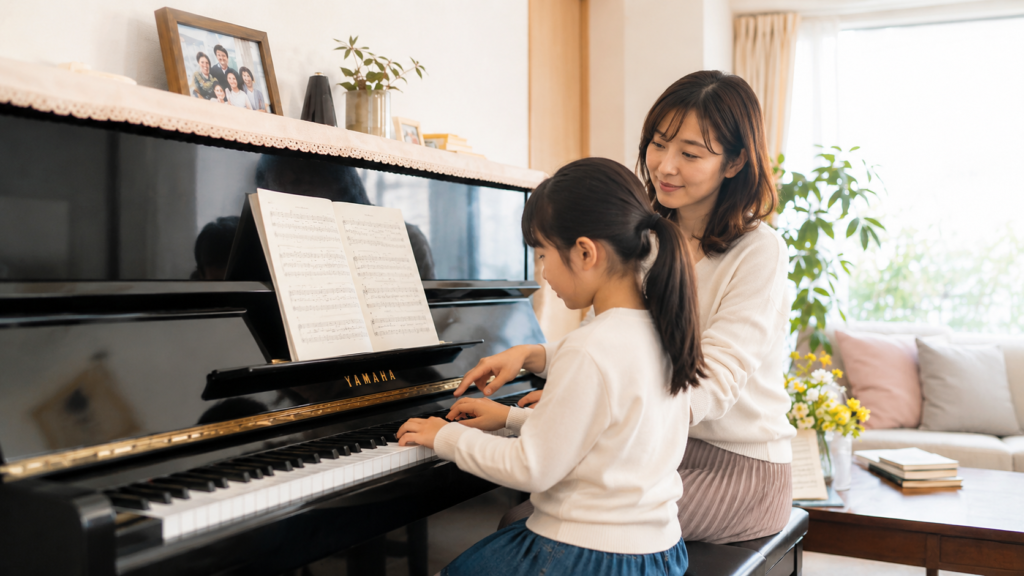 母娘でYAMAHAピアノを弾く家族の思い出