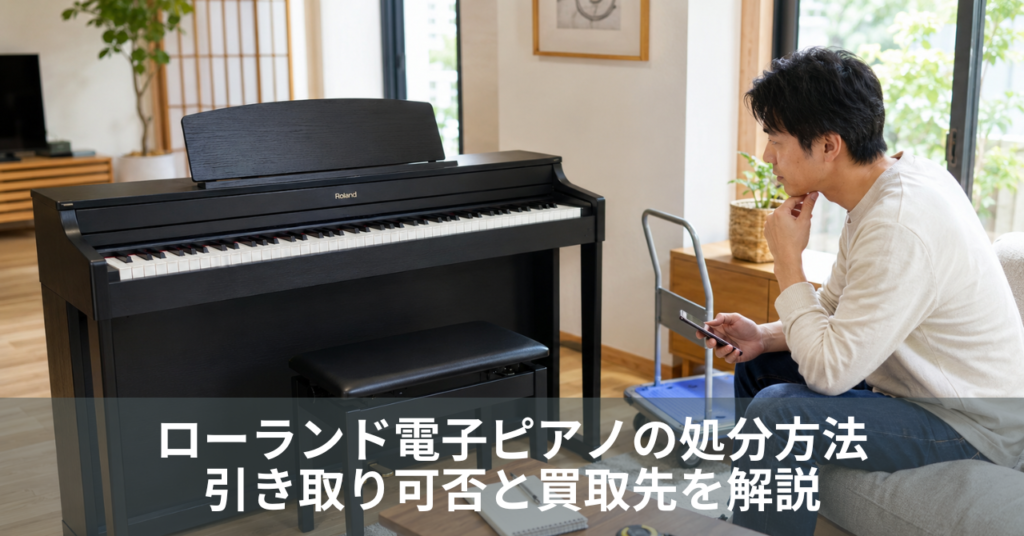 ローランド電子ピアノの処分方法｜引き取り可否と買取先を解説