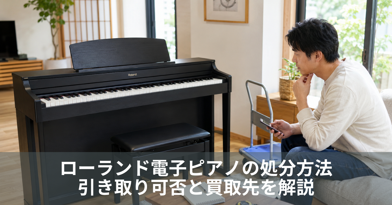 ローランド電子ピアノの処分方法｜引き取り可否と買取先を解説