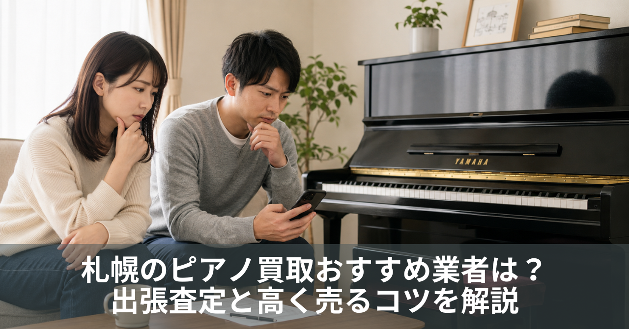 札幌でYAMAHAのアップライトピアノ買取を検討する家族
