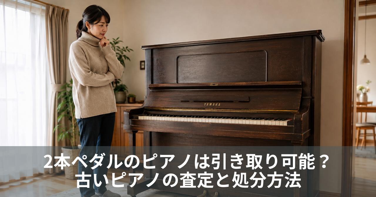 2本ペダルのピアノは引き取り可能？古いピアノの査定と処分方法
