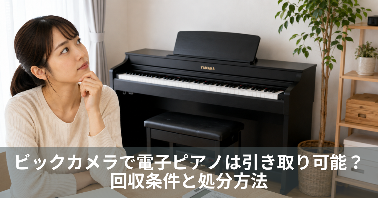 ビックカメラで電子ピアノは引き取り可能?回収条件と処分方法
