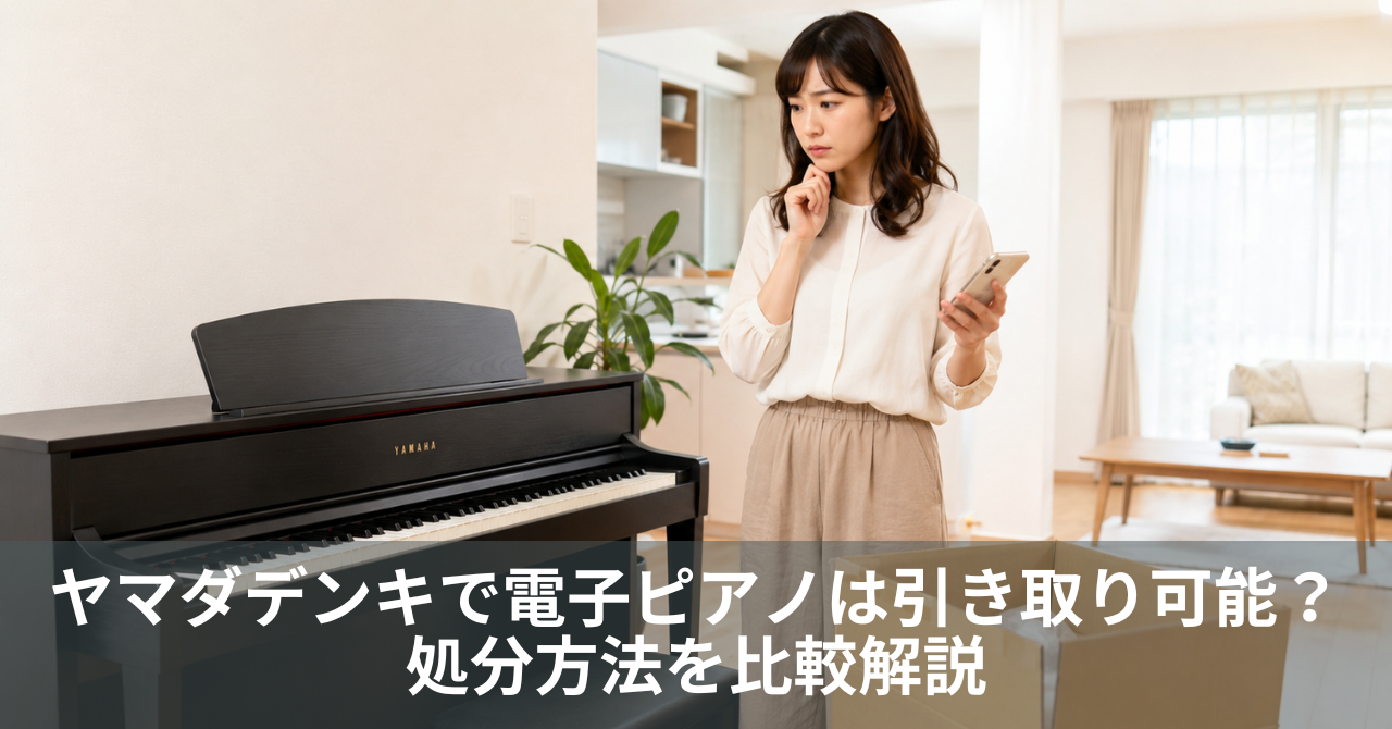 ヤマダデンキで電子ピアノは引き取り可能？処分方法を比較解説