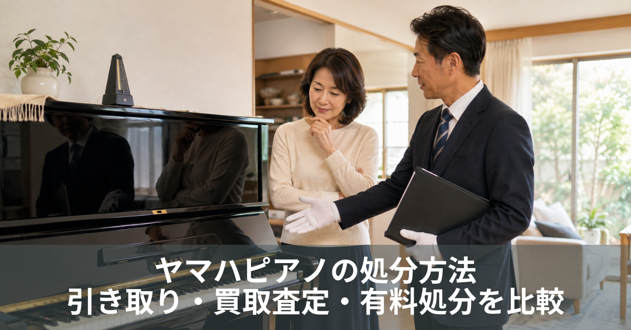 ヤマハピアノの処分方法｜引き取り・買取査定・有料処分を比較