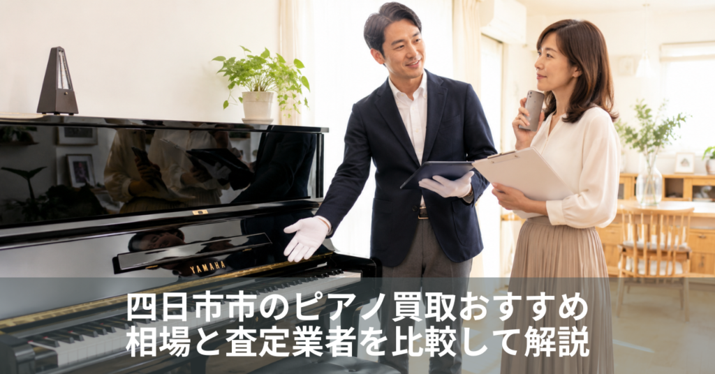 四日市市でYAMAHAピアノの買取査定を相談する女性